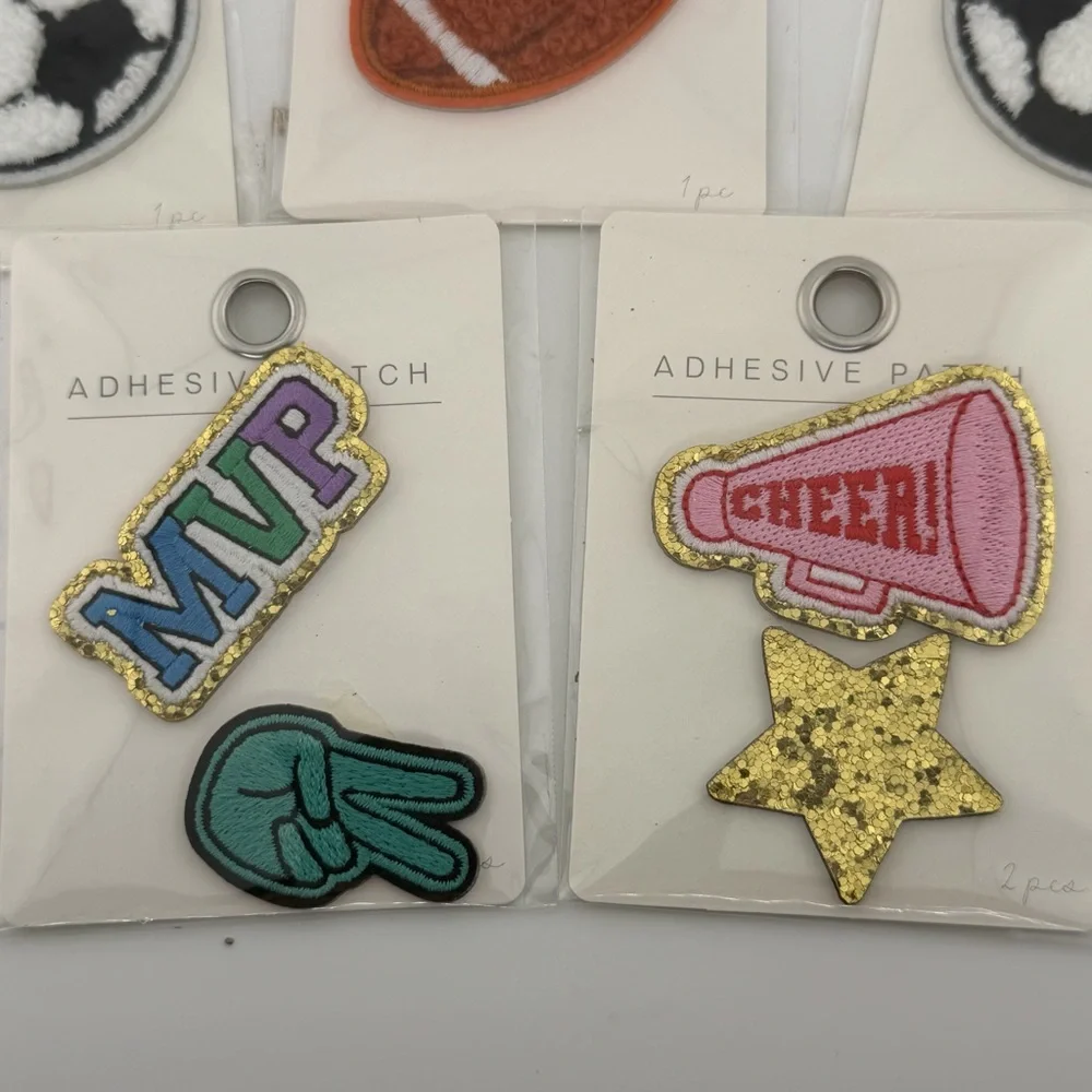 Sports & Cheer Adhesive Patches - Lot of 5 Packs